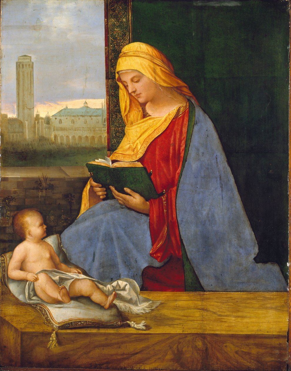 Jomfruen og barnet med utsikt over Venezia The Tallard Madonna, tidlig på 1500-tallet av Giorgione
