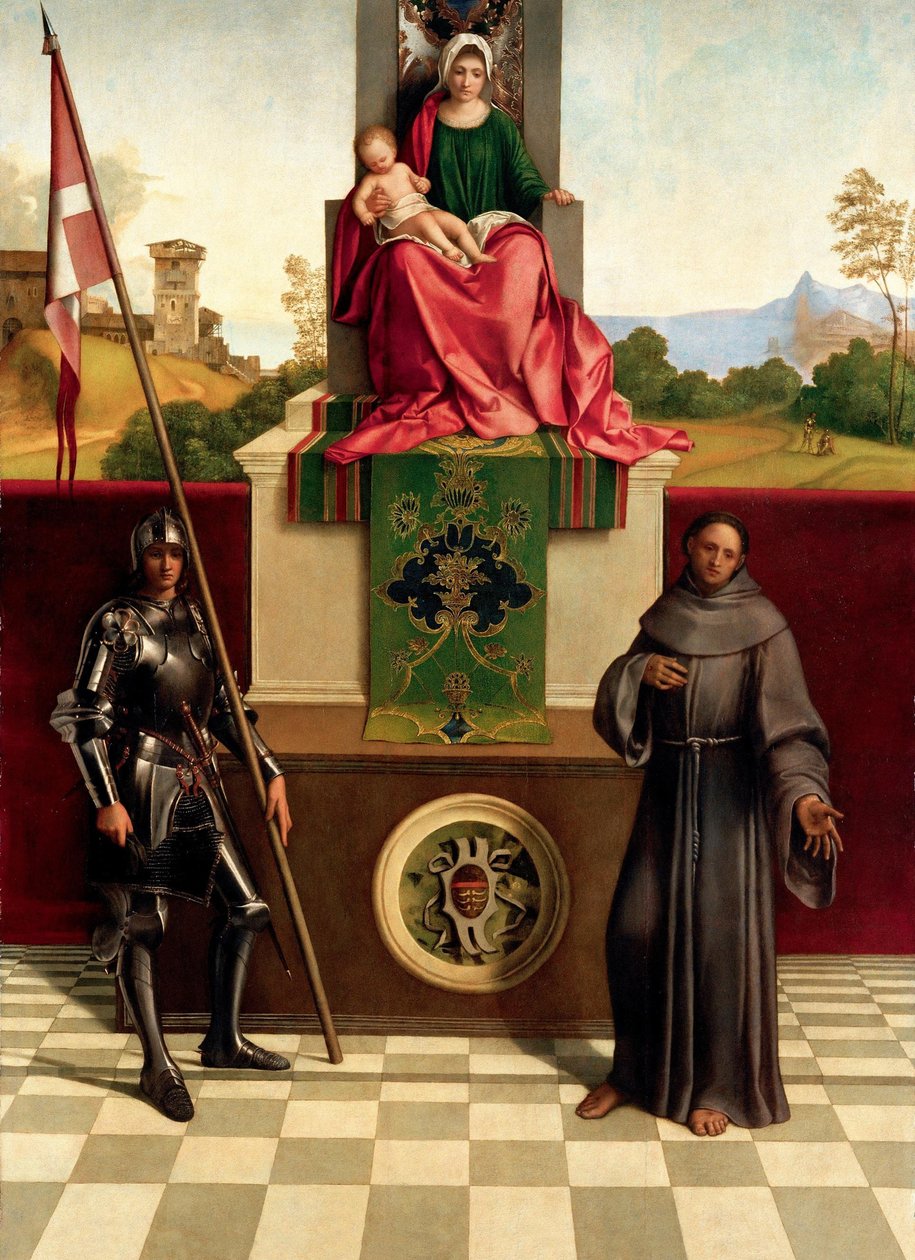 Madonna og barn mellom de hellige Francis og Nicasius Castelfranco Madonna, ca 1503-1504. av Giorgione da Castelfranco