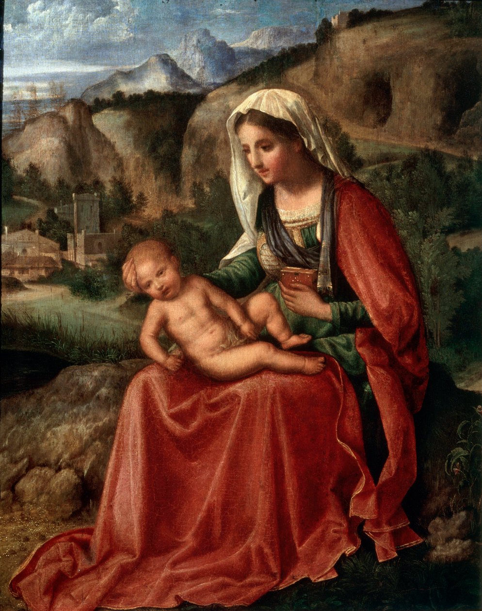 Jomfruen og barnet i et landskap, c1503 av Giorgione da Castelfranco