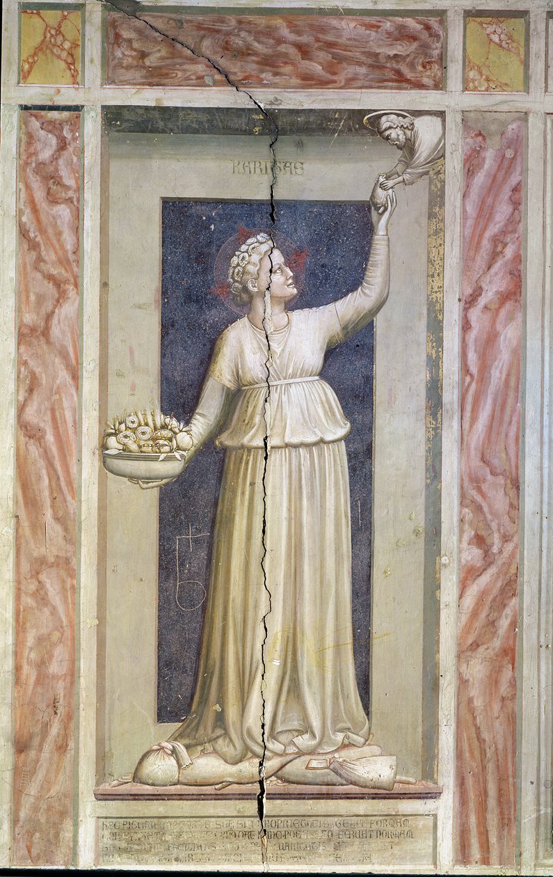 Veldedighet, ca. 1305 av Giotto di Bondone
