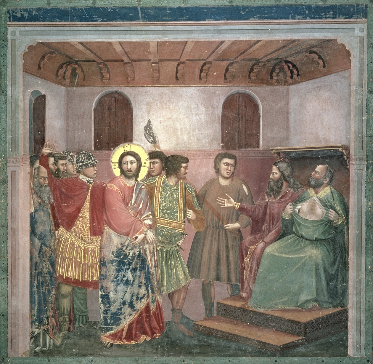 Kristus før Kaifas, ca. 1305 av Giotto di Bondone