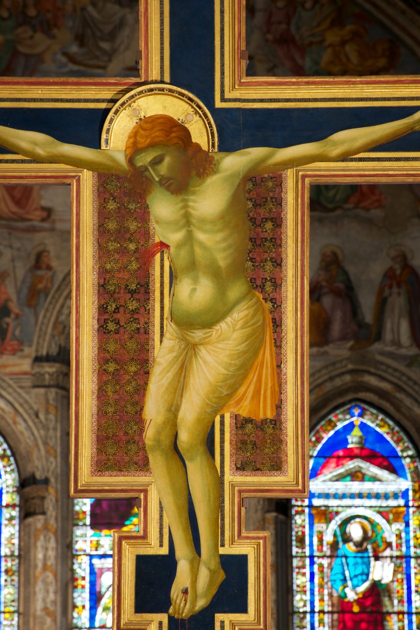 Detalj av korsfestelsen, c.1288-89 tempera på panel av Giotto di Bondone