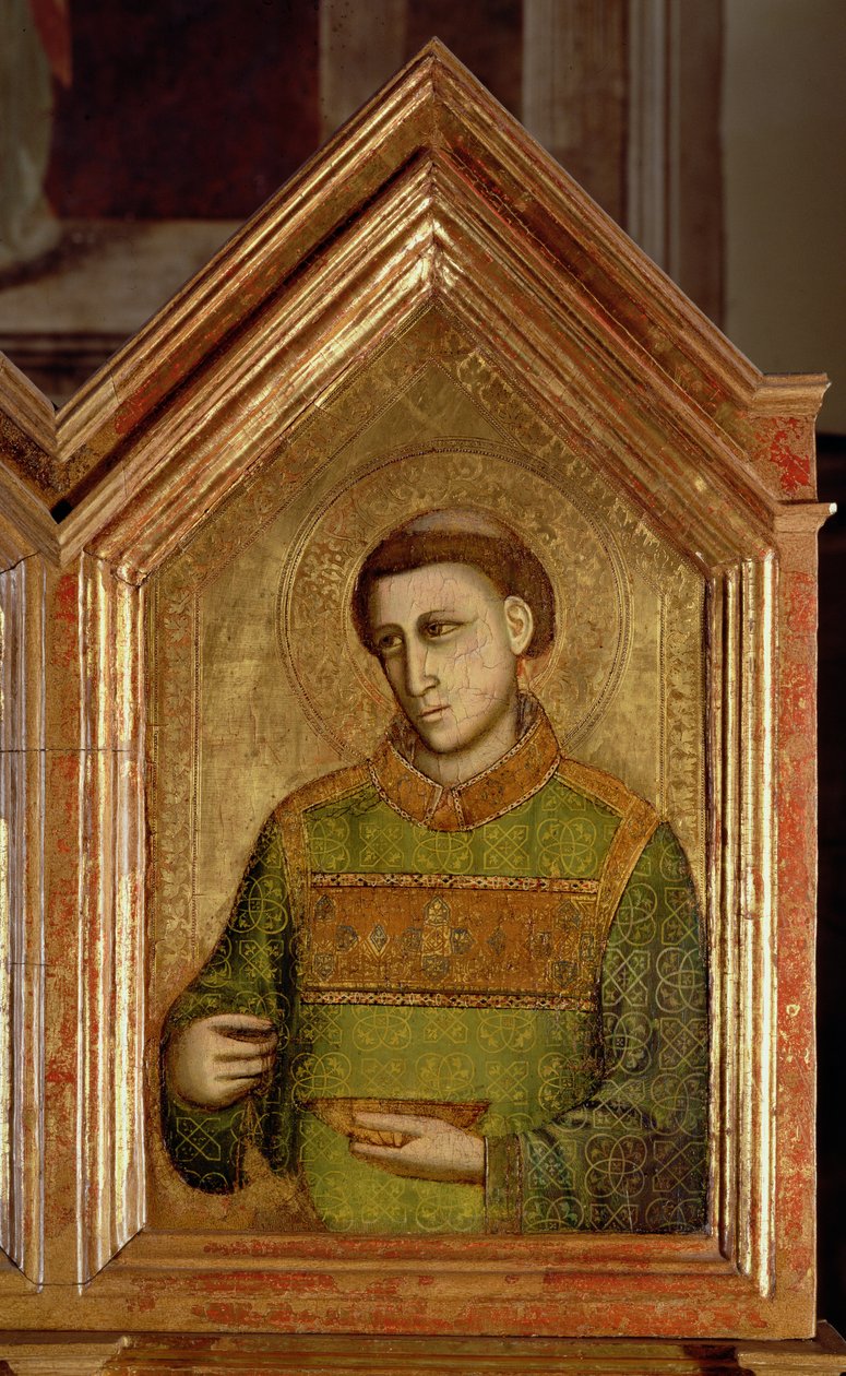 Munk fra St. Reparata Polyptych detalj av 66557, se også 66558-66568 av Giotto di Bondone