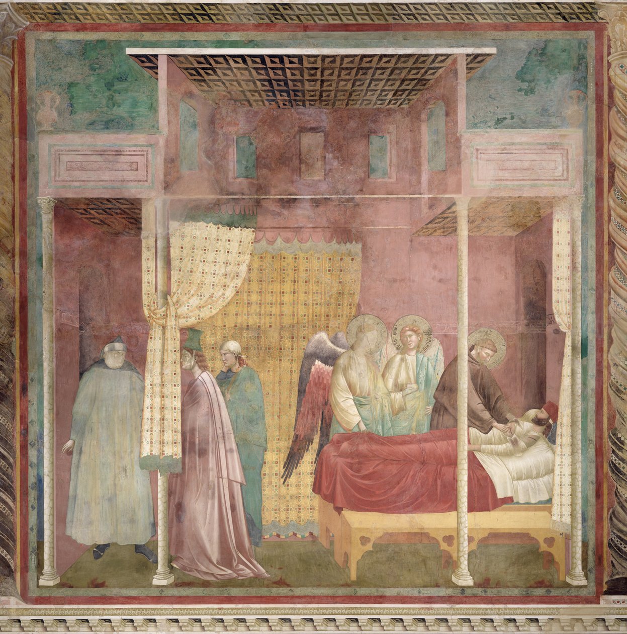 St. Francis kurerer den skadde mannen fra Lerida, 1297-99 av Giotto di Bondone