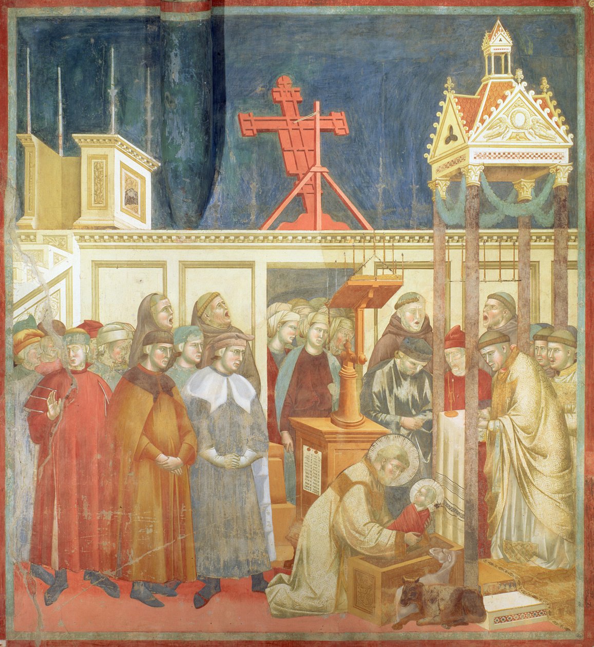 St. Frans av Assisi forbereder julekrybben på Greccio, 1296-97 av Giotto di Bondone