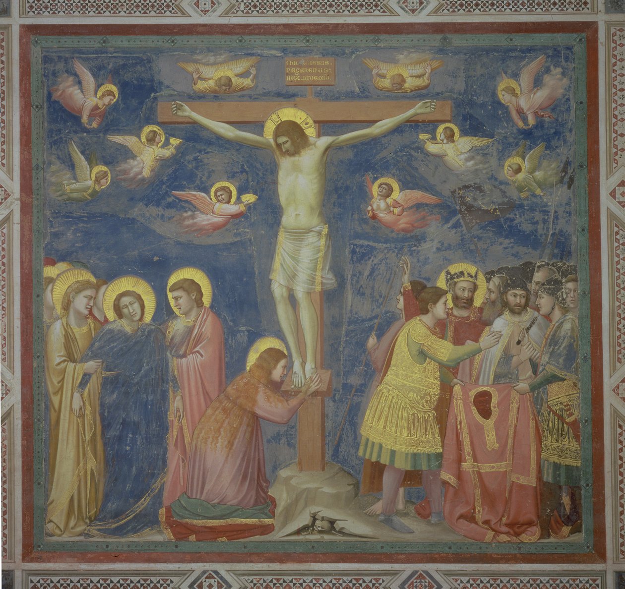 The Crucifixion, ca. 1305 (se også detaljer) av Giotto di Bondone