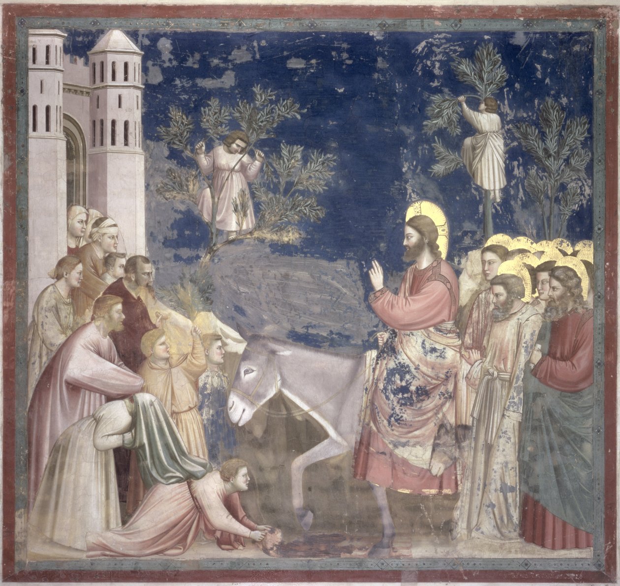 Inntoget i Jerusalem, ca. 1305 av Giotto di Bondone