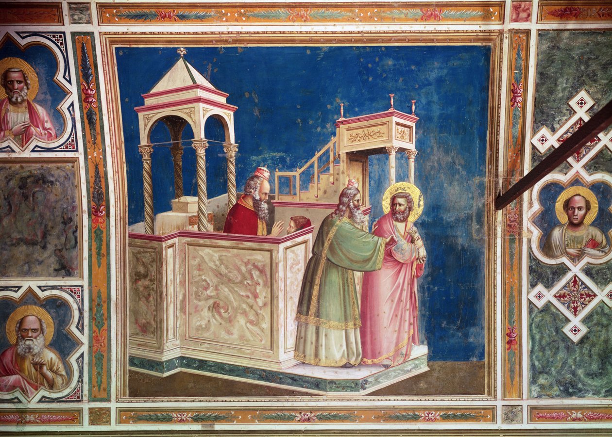 Utvisningen av Joachim fra tempelet, ca. 1305 av Giotto di Bondone