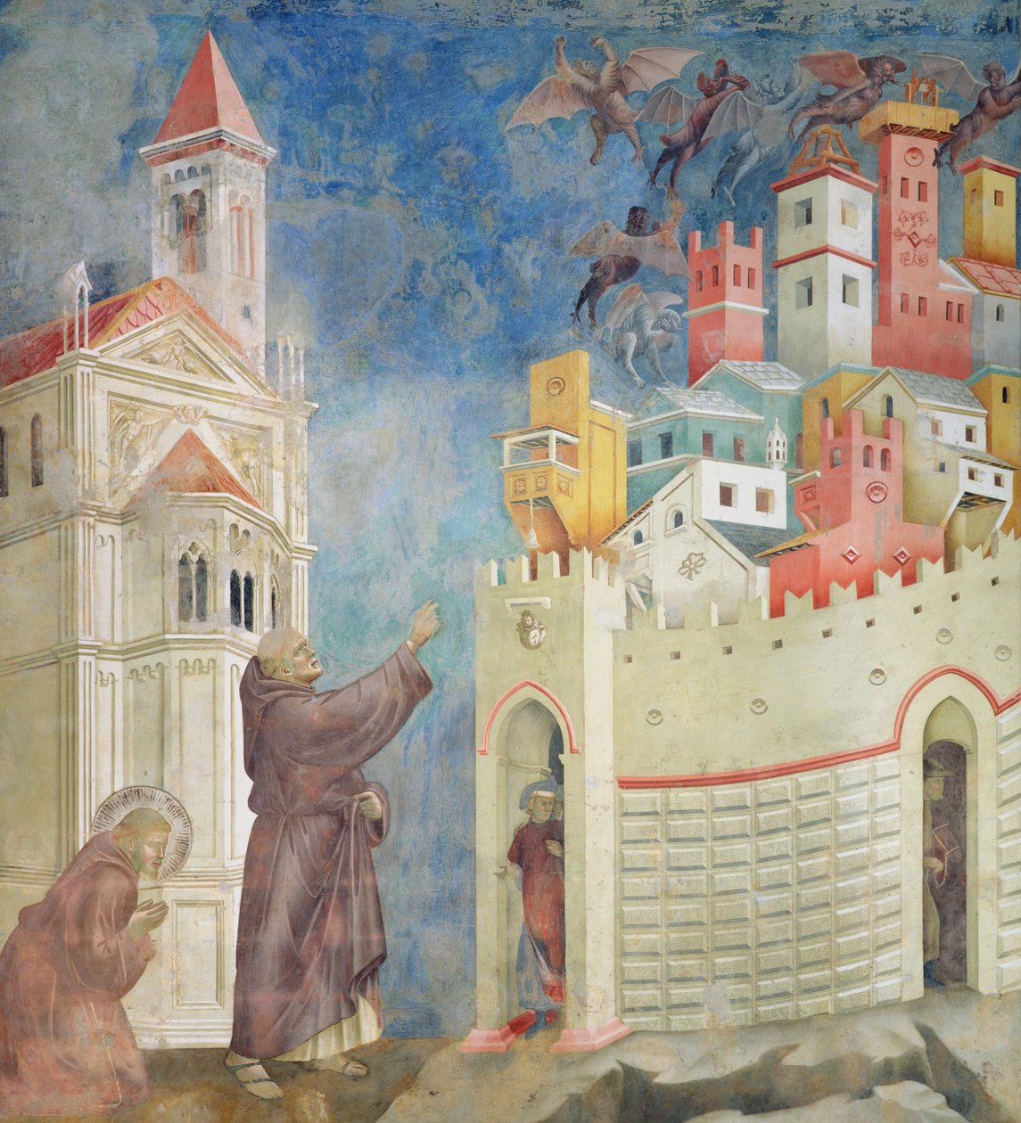 Utvisningen av djevlene fra Arezzo, 1297-99 av Giotto di Bondone