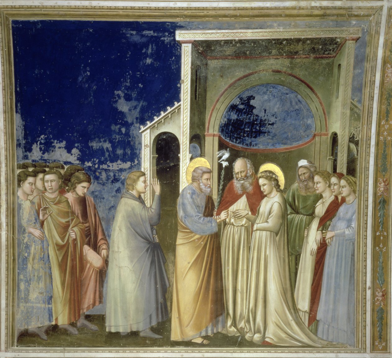 Jomfruens ekteskap, ca. 1305 av Giotto di Bondone