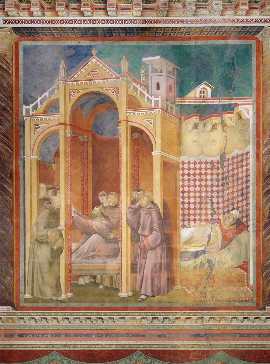 Visjonen til bror Agostino og biskopen av Assisi, 1297-99 av Giotto di Bondone