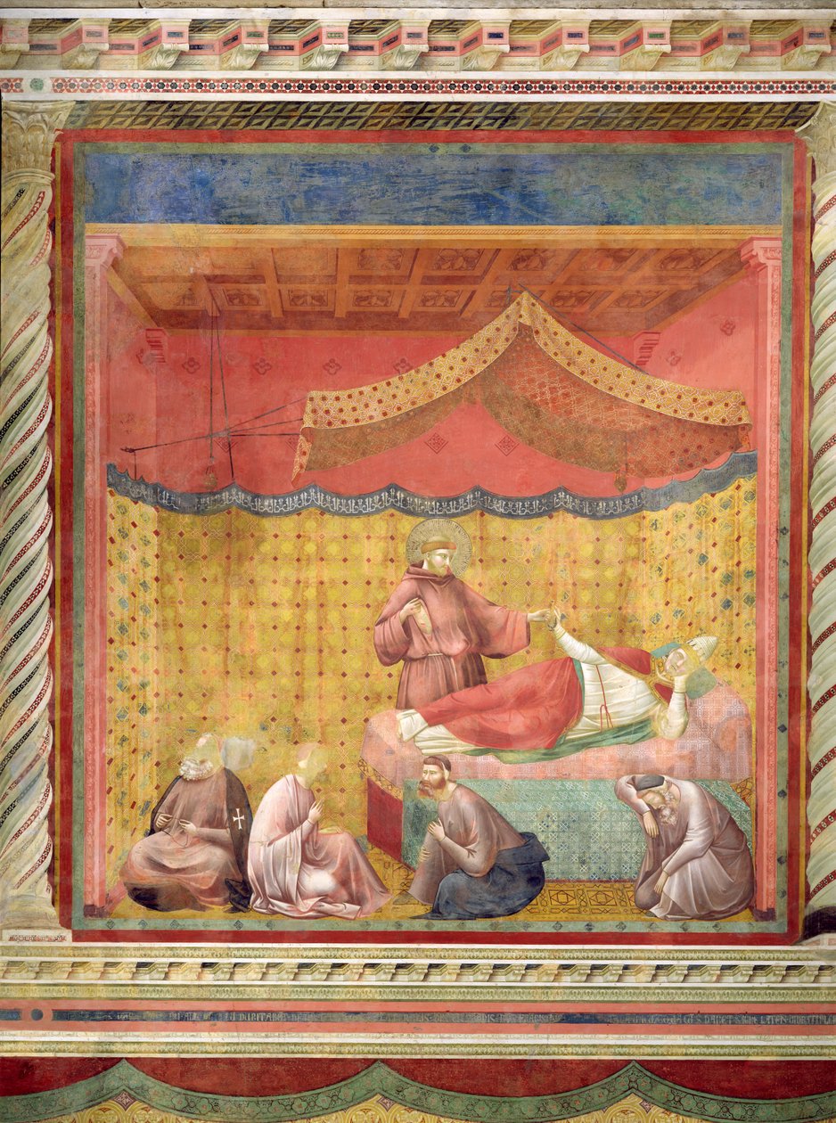Visjonen til pave Gregor IX (1170-1241) 1297-99 av Giotto di Bondone