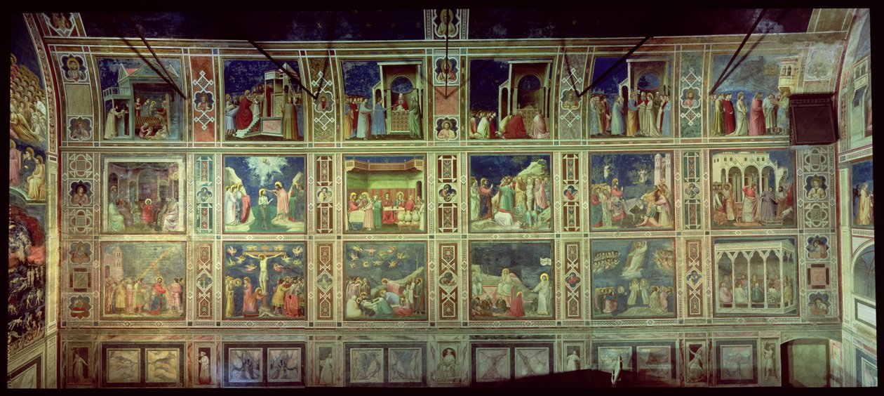 Utsikt over nordveggen, ca.1305 av Giotto di Bondone