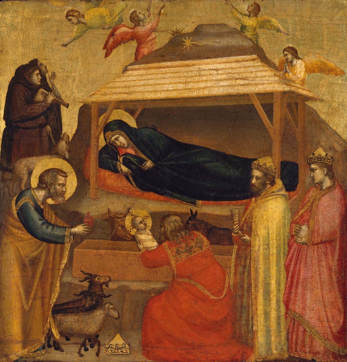 The Adoration of the Magi, ca. 1320 (tempera på tre, gullmalt) av Giotto di Bondone