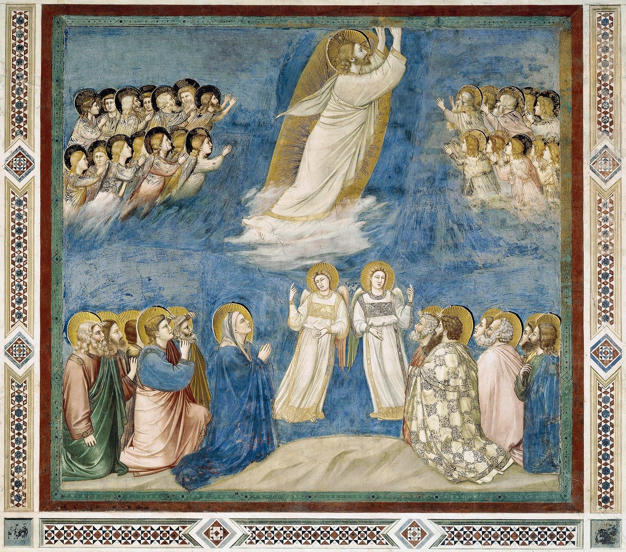 Kristi himmelfart, detalj fra Kristi liv og lidenskap, av Giotto av Giotto (c.1266 1337)