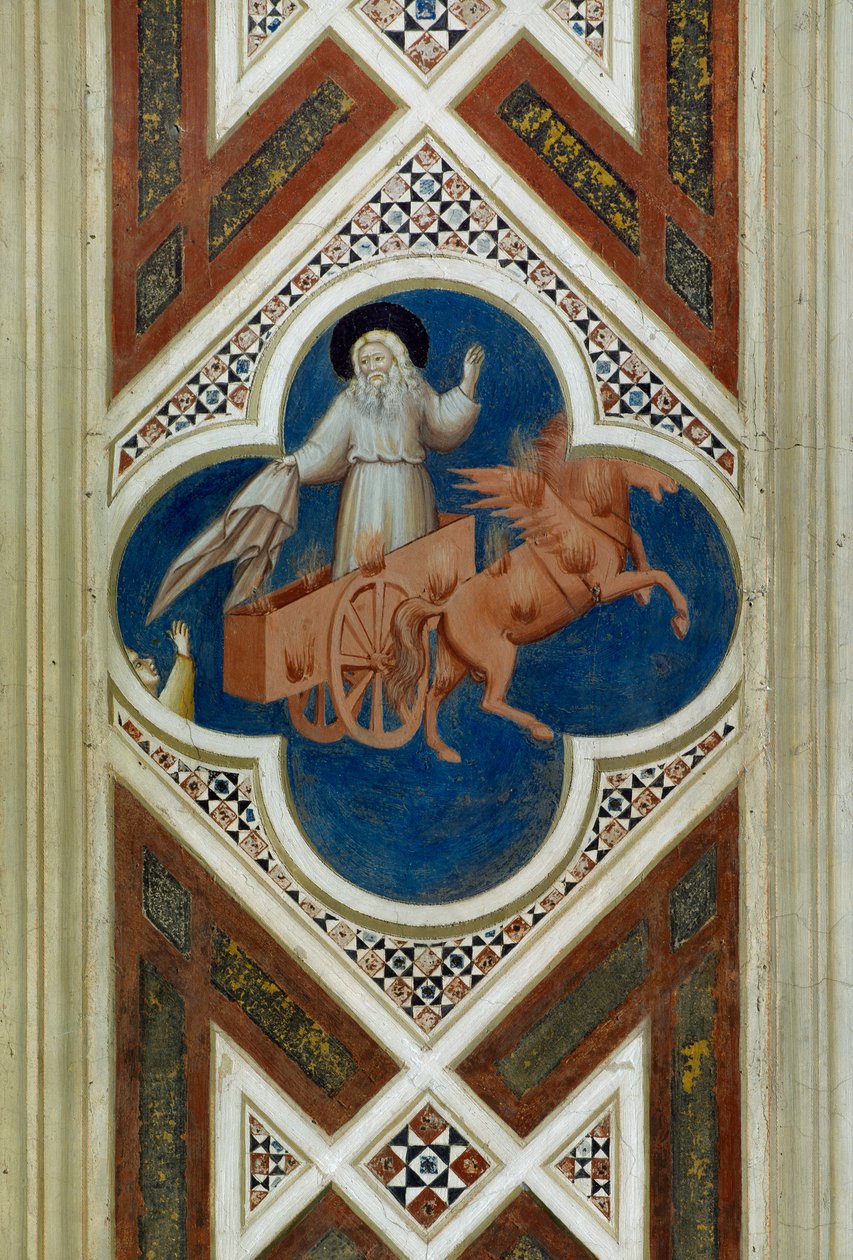 Elias blir tatt til himmelen, Detalj fra Kristi liv og lidenskap, av Giotto av Giotto (c.1266 1337)