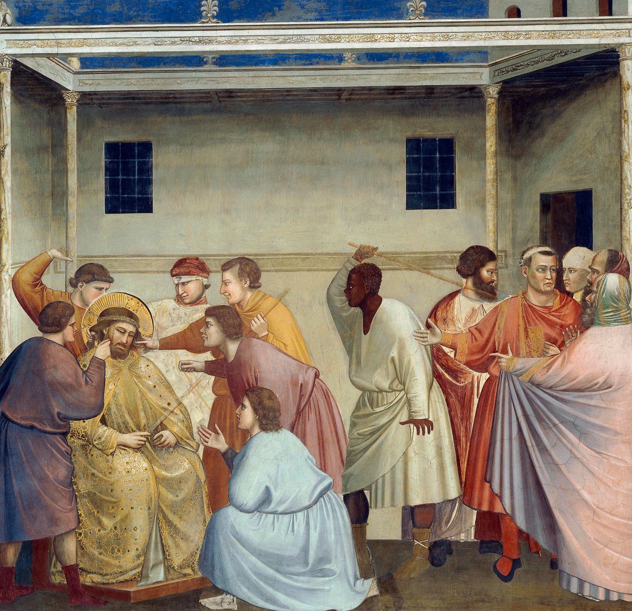 Flagelering av Kristus, detalj fra Kristi liv og lidenskap, av Giotto av Giotto (c.1266 1337)