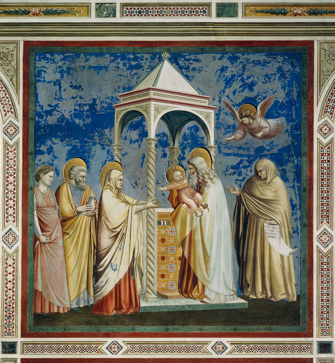 Presentasjon av Jesus ved tempelet, av Giotto (1267-1337), detalj fra syklusen av fresker Life and Passion of Christ av Giotto (c.1266 1337)