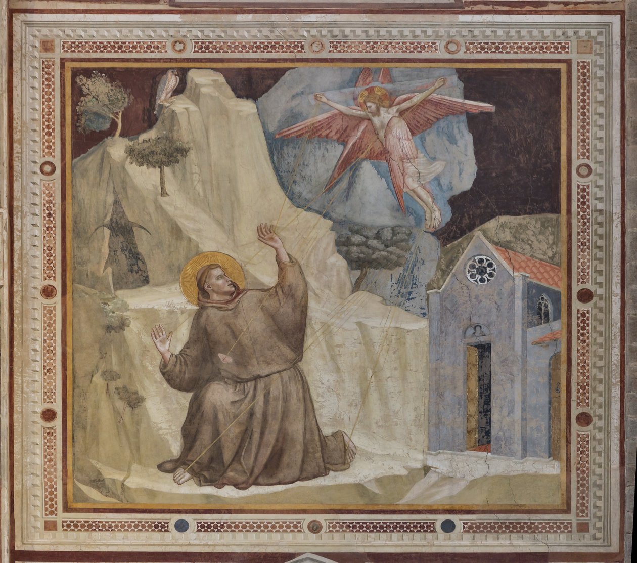 Transept, ytre del av Bardi-kapellet: St. Francis og Stigmata av Giotto (c.1266 1337)