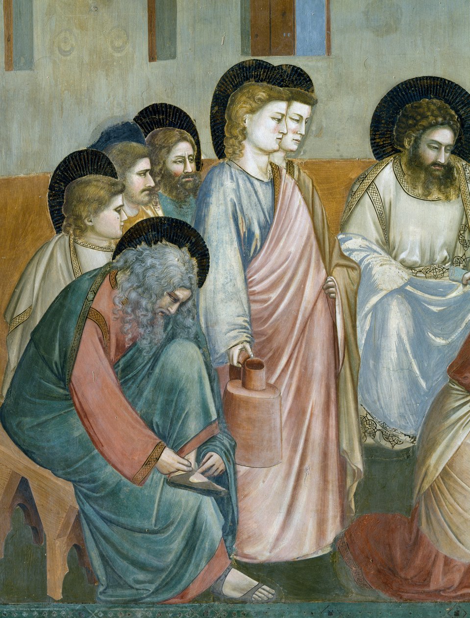 Fotvask, Detalj fra Life and Passion of Christ, av Giotto av Giotto (c.1266 1337)