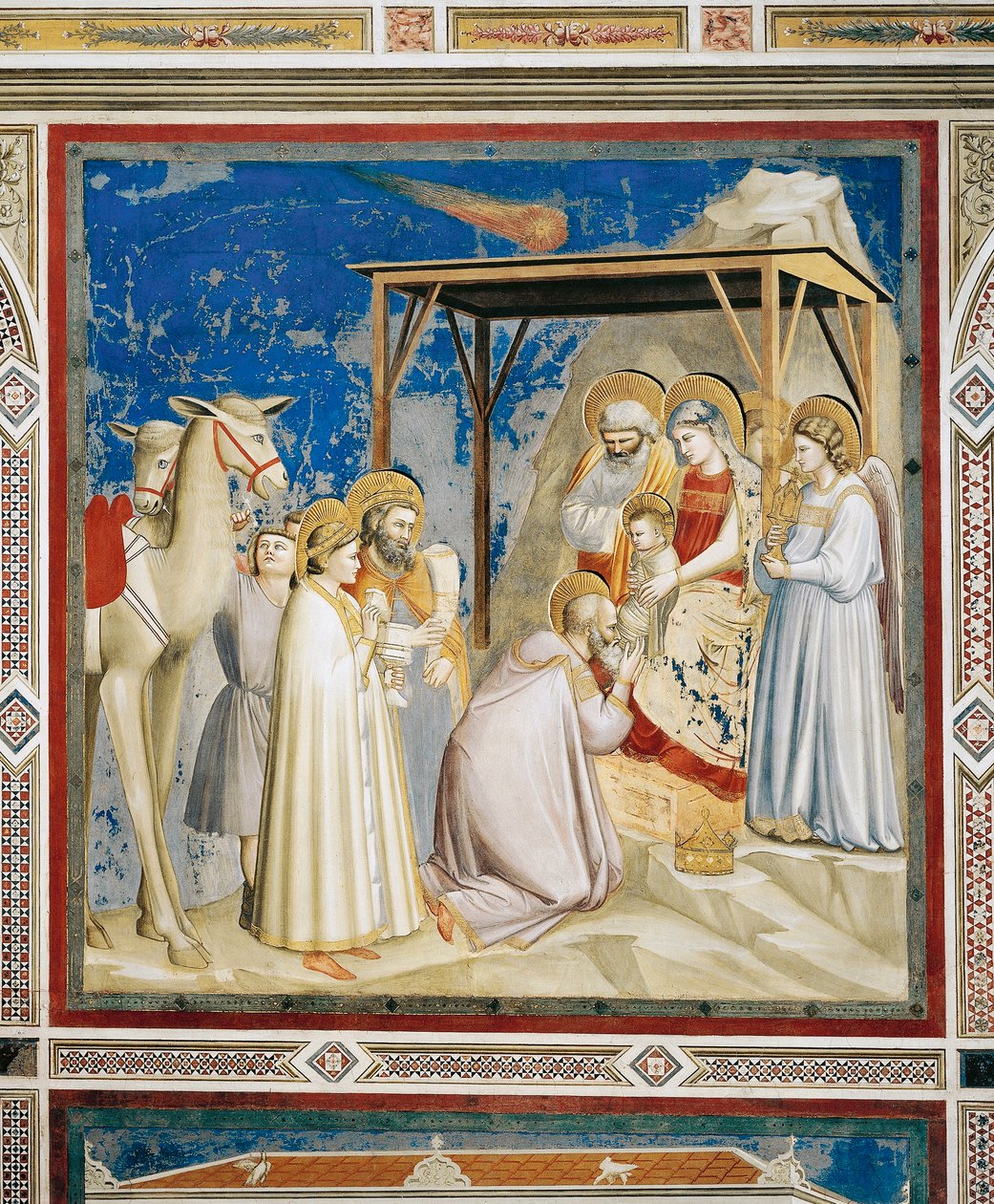 Tilbedelse av magi i Scrovegni-kapellet, Padua av Giotto (c.1266 1337)