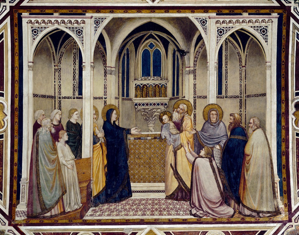 Presentasjon ved tempelet (fresko av Giotto (c.1266 1337)