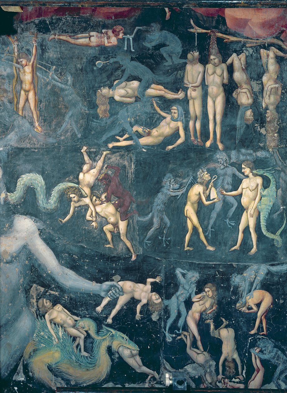 The Last Judgement, ca. 1305 (fresco) (detalj av 65227) av Giotto (c.1266 1337)