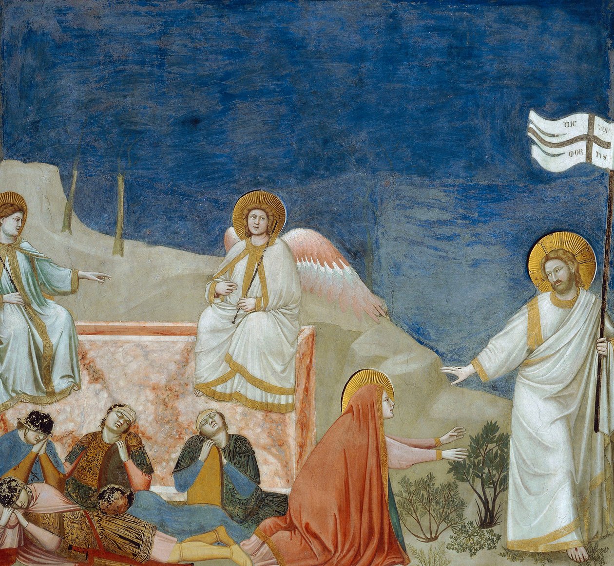 Kristi oppstandelse, detalj fra Kristi liv og lidenskap, av Giotto av Giotto (c.1266 1337)