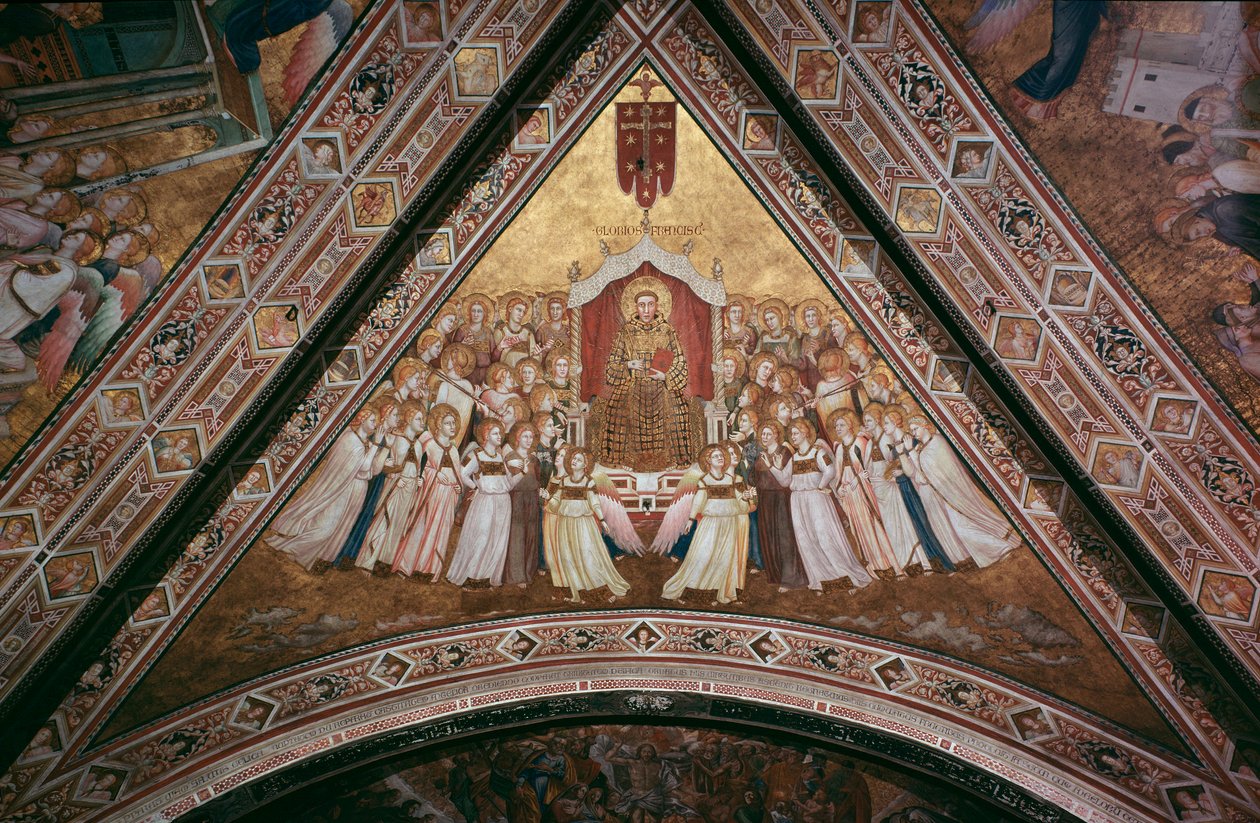 Triumfen til St Frans av Assisi (Fresco av Giotto (c.1266 1337)