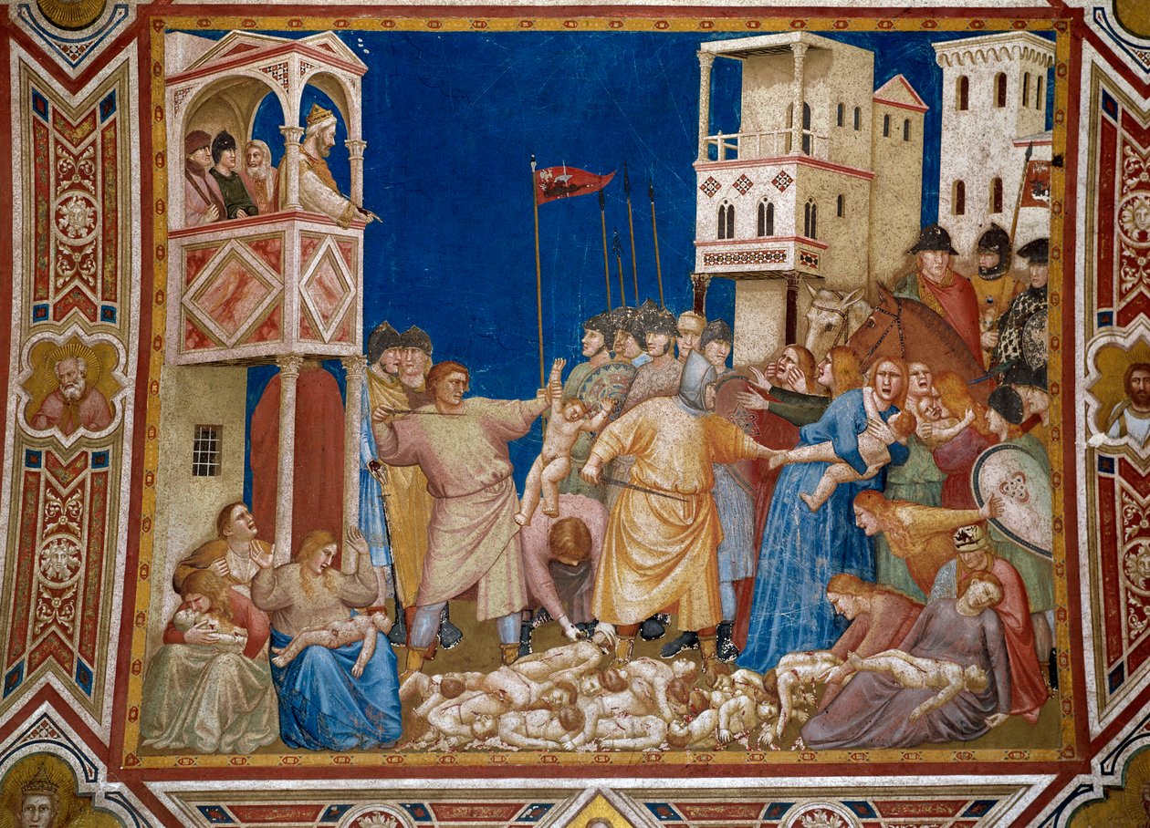 Massakren på Innocents Fresco av Giotto di Bondone (1267-1337) av Giotto (c.1266 1337)