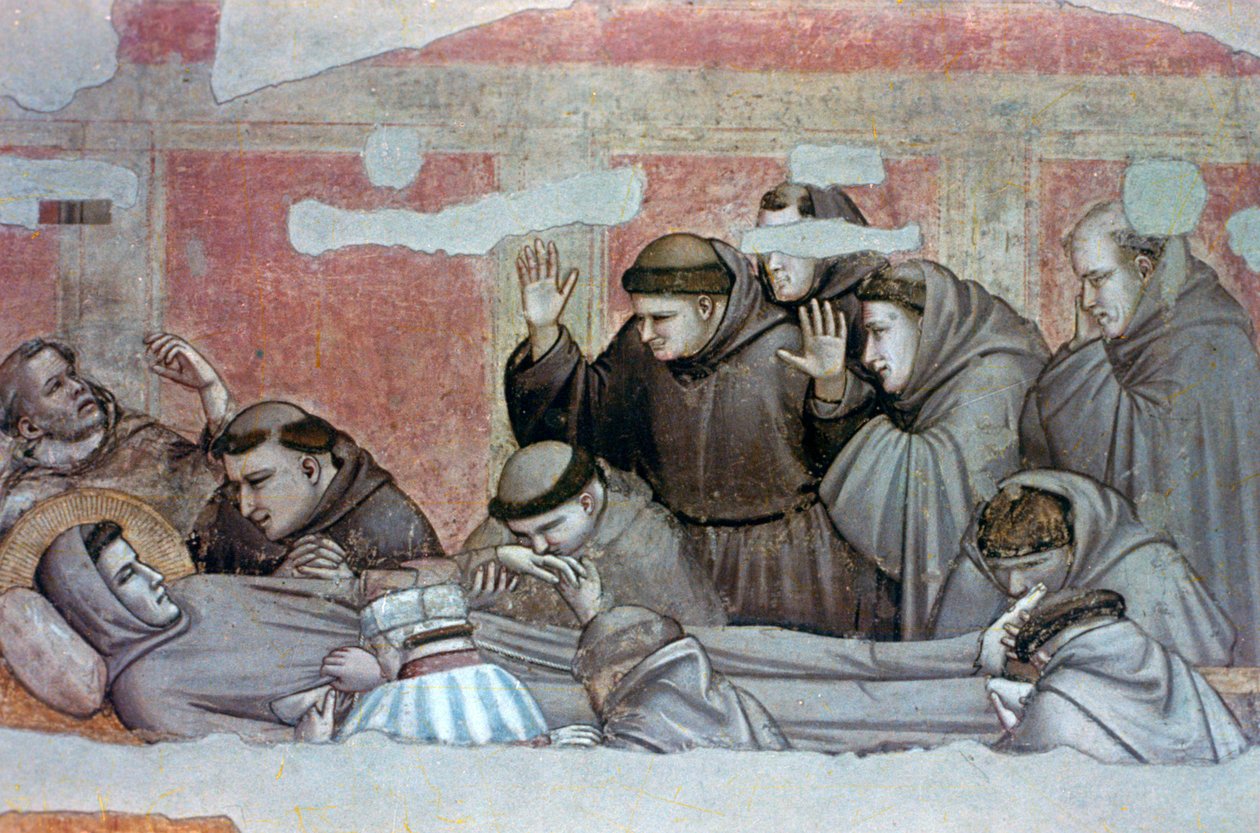 St Francis død og inspeksjon av Stigmata, c1320 av Giotto di Bondone