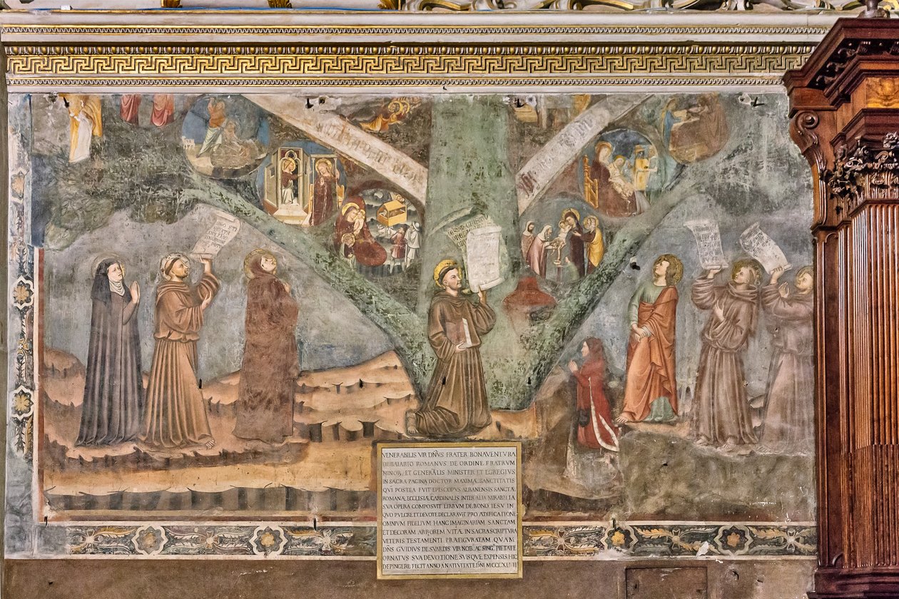 Livets tre, høyre tverrarm av Giotto di Bondone (style of)