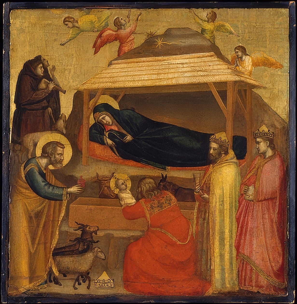 Tilbedelse av magiene. Trolig rundt 1320 av Giotto di Bondone