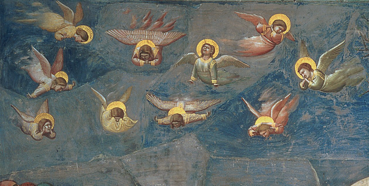 Detalj av putti fra The Lamentation of Christ, ca. 1305 av Giotto di Bondone
