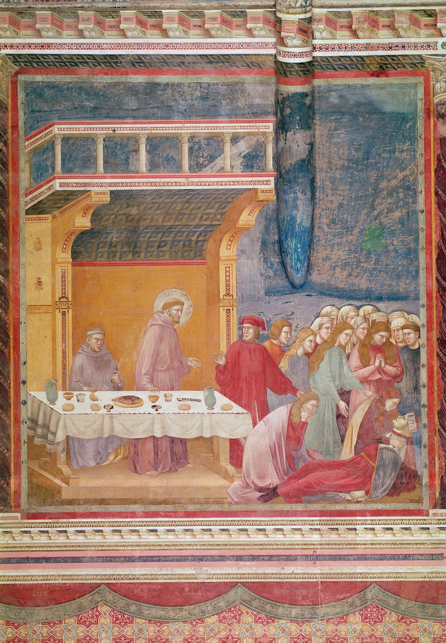 Saint Francis spår døden til en ridder i Celano, ca. 1297-99 av Giotto di Bondone