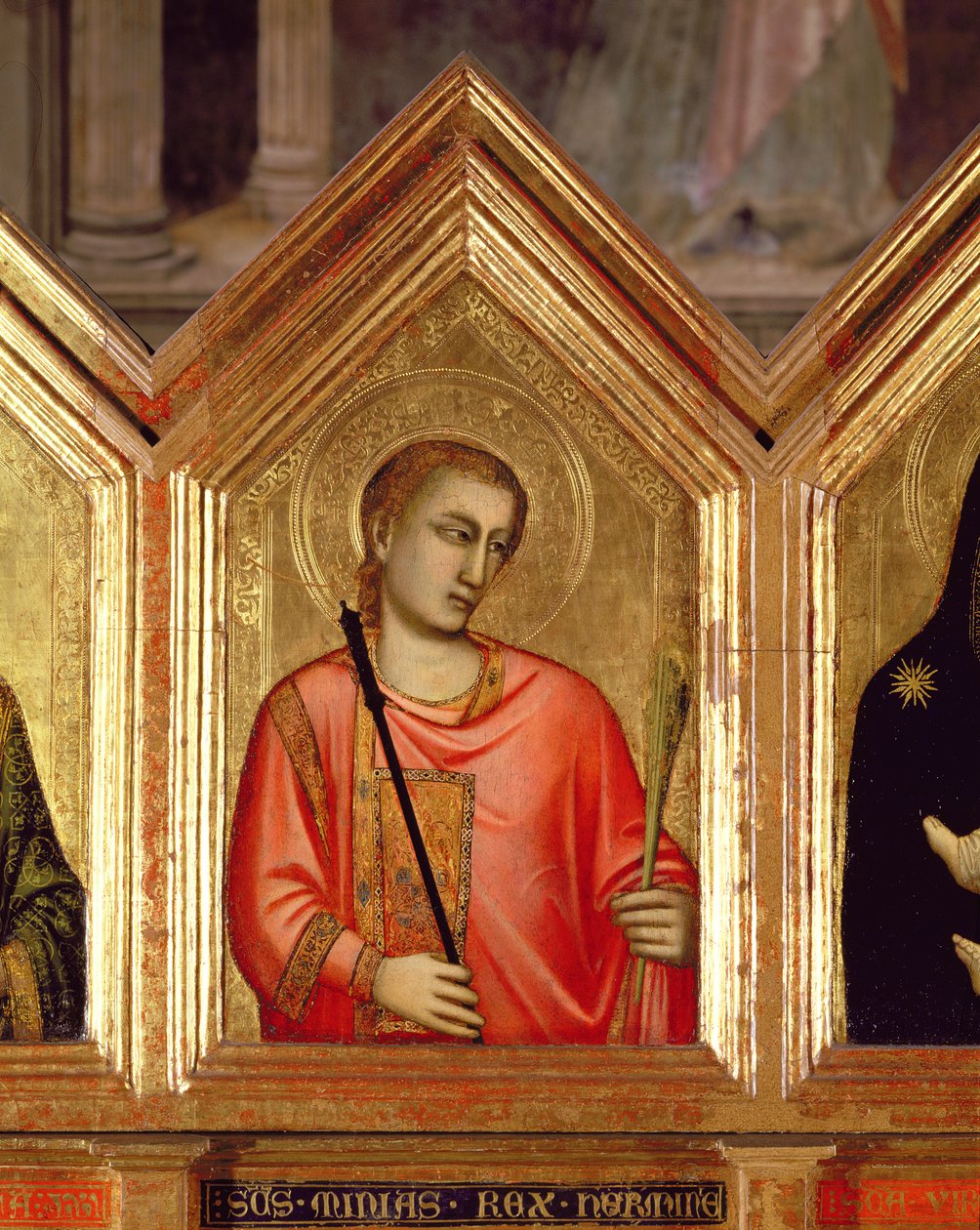 Helgen fra St. Reparata Polyptych detalj av 66557 panel se også 66558-66568 av Giotto di Bondone