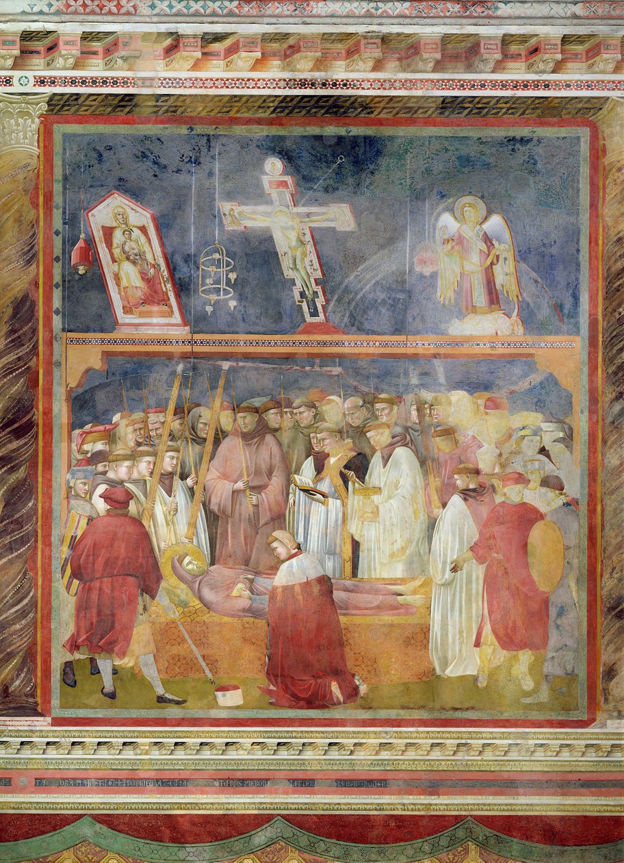 St. Jerome sjekker Stigmata på kroppen til St. Francis, 1296-97 av Giotto di Bondone