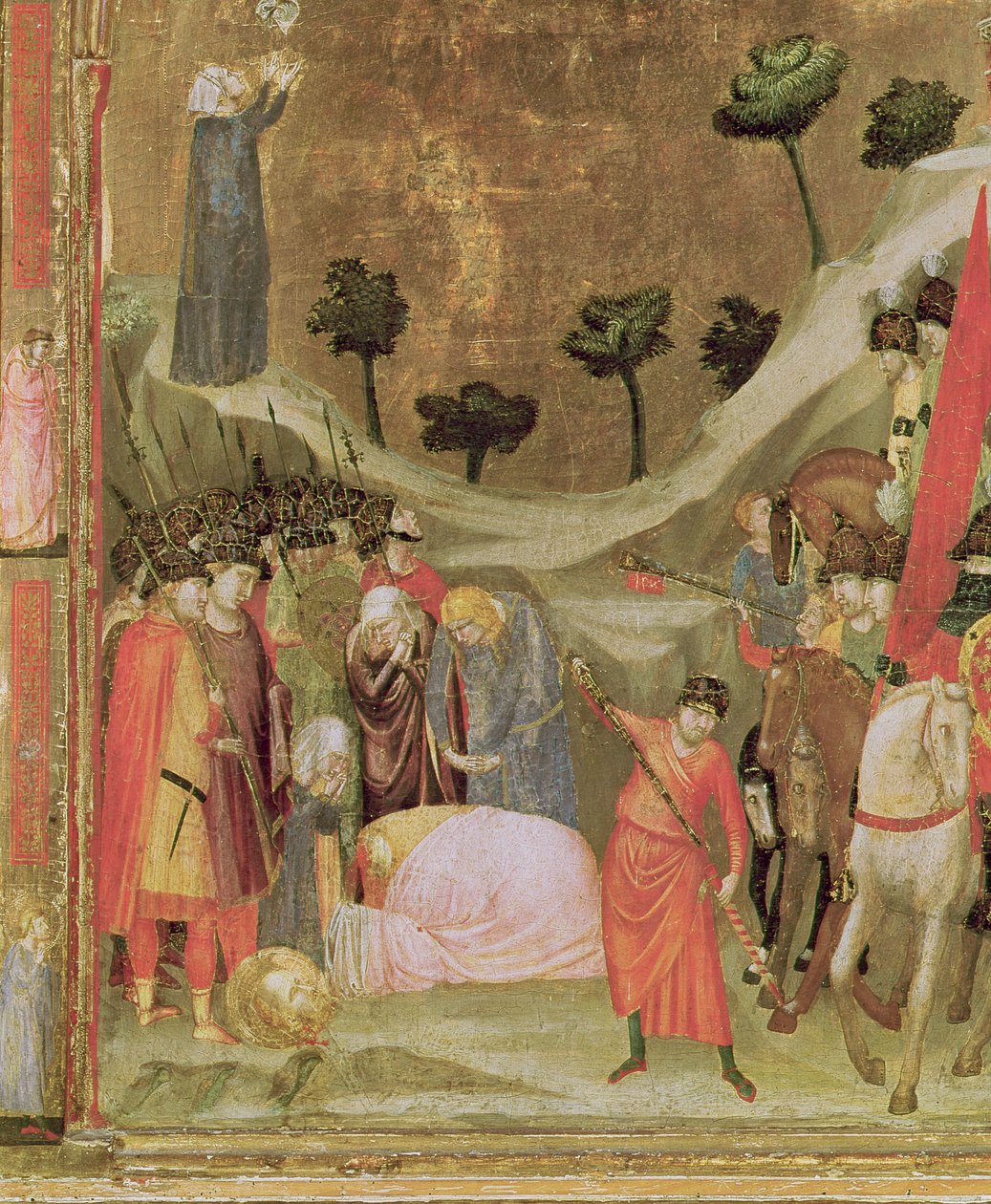 The Martyrdom of St. Paul, høyre panel fra Stefaneschi Triptych, ca. 1320 (tempera på panel) (detalj av 214100) av Giotto di Bondone