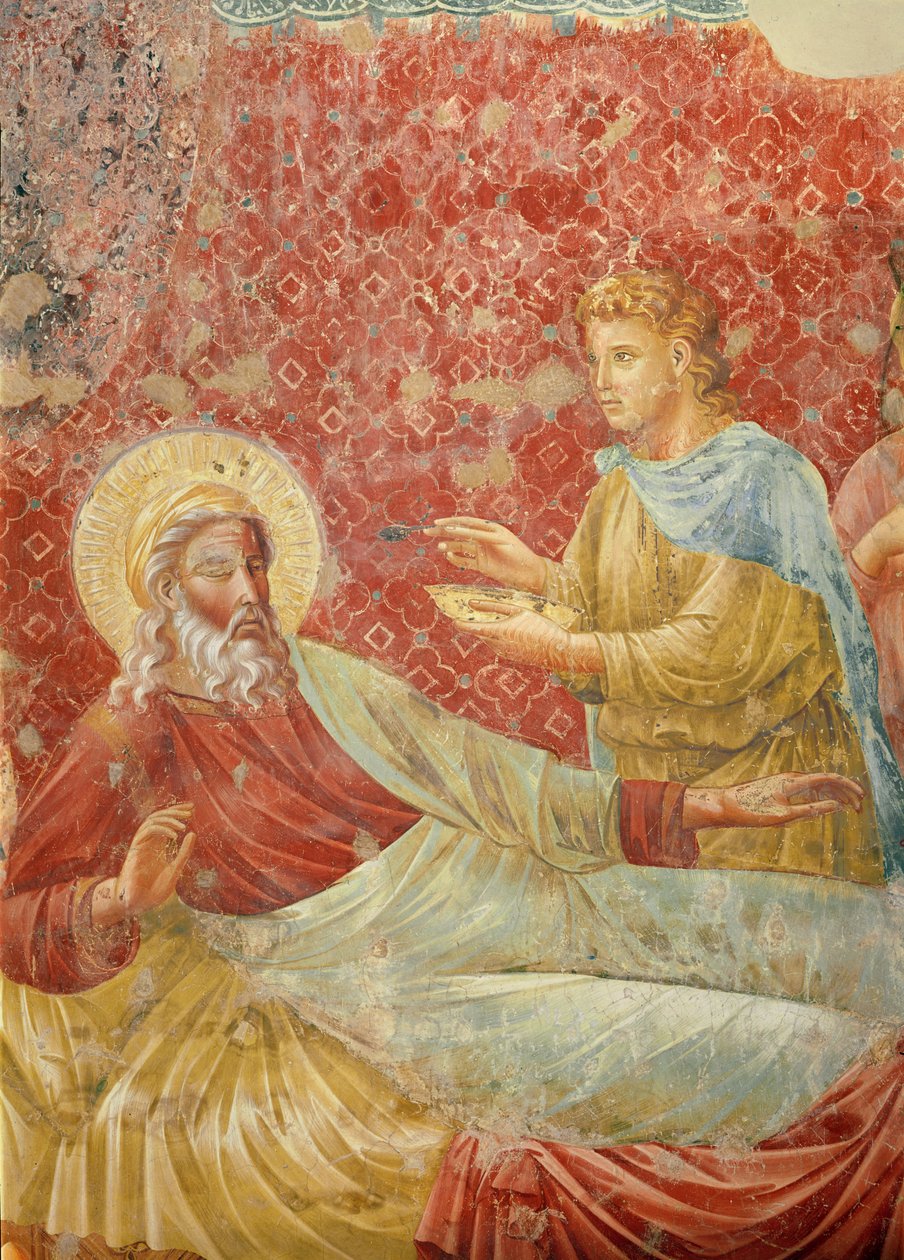 Isak avviser Esau, detalj av Isak og Esau, ca. 1288 (detalj av 350996) av Giotto di Bondone