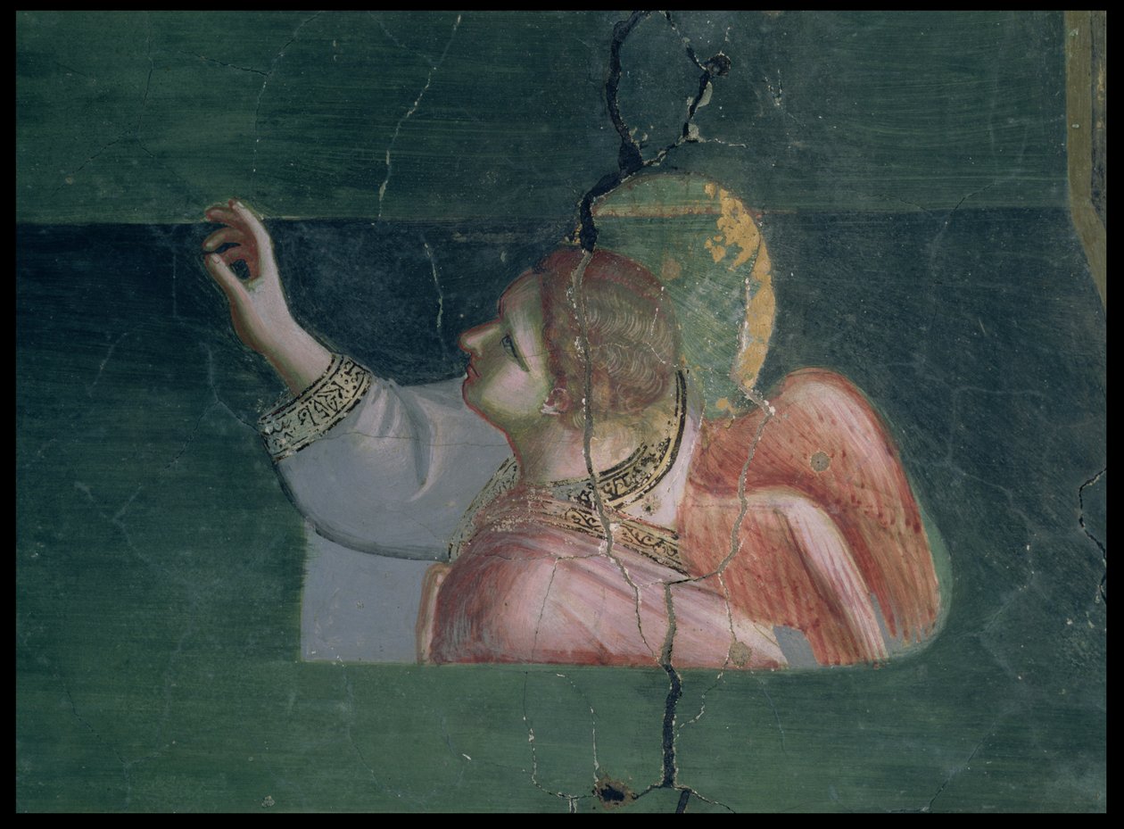 Bebudelsen til St. Anne, detalj av engelen, ca. 1305 av Giotto di Bondone