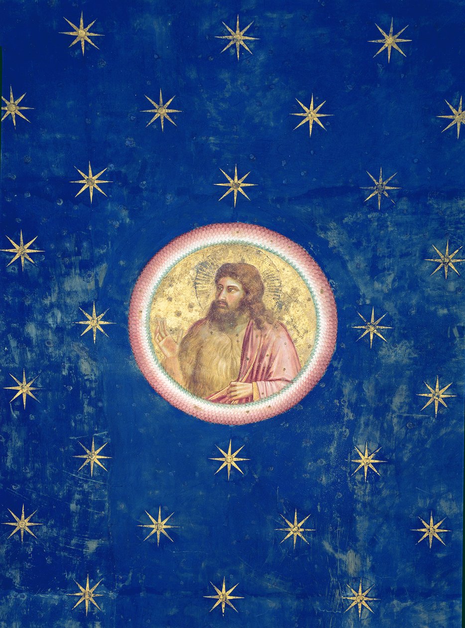 Profeten døperen Johannes, fra takhvelvet, ca. 1305 av Giotto di Bondone