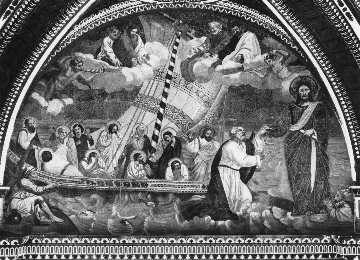 St. Peters navicella (mosaikk) av Giotto di Bondone after Giotto di Bondone after