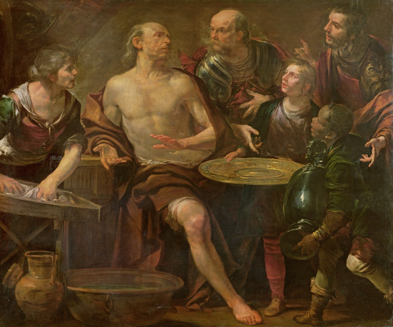 Phocion nekter Alexanders gaver av Giovacchino Assereto