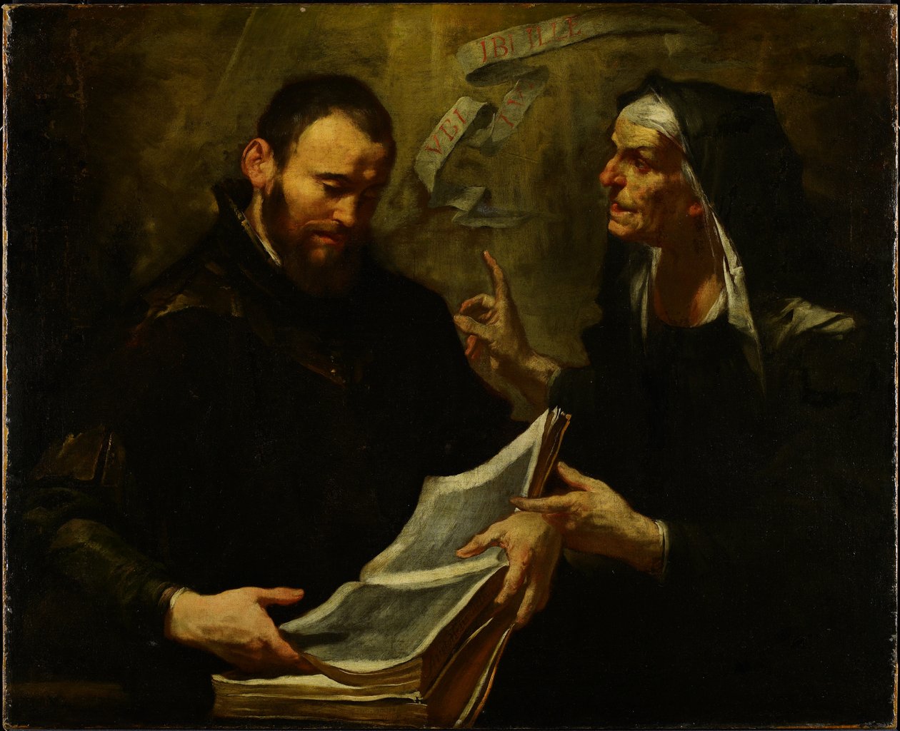 Saint Augustine og Saint Monica av Giovacchino Assereto