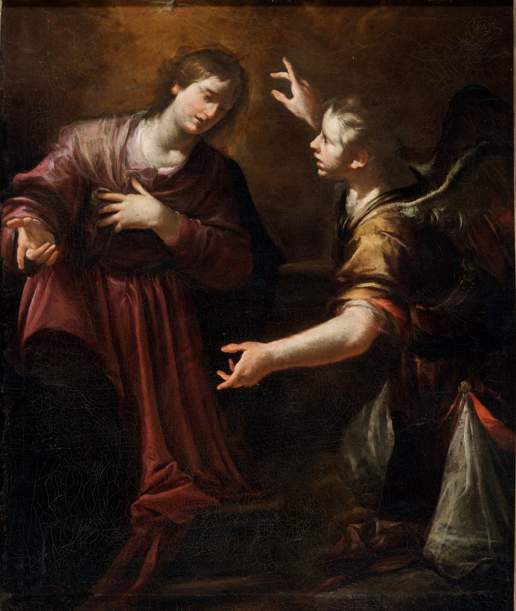 Annunciation, første halvdel av 1600-tallet (olje på lerret) av Giovacchino Assereto