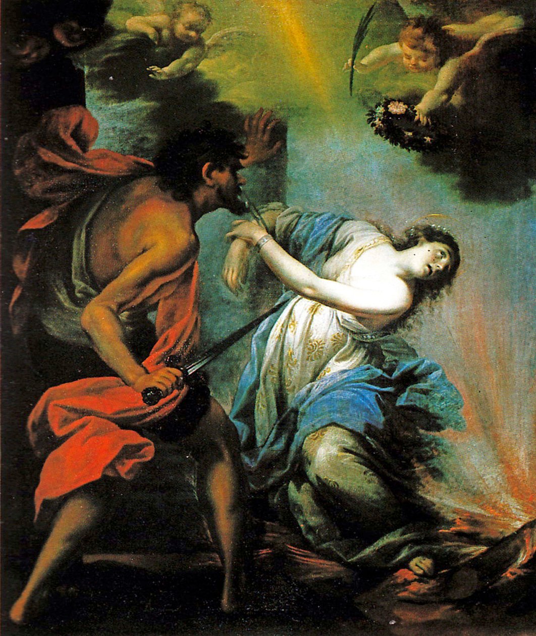 Martyrium av Saint Lucia av Giovan Camillo Ciabilli