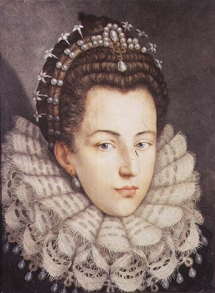 Katarina av Østerrike, hertuginne av Savoy, kone til Carlo Emanuele I (r.1580-1630) av Giovanna Garzoni
