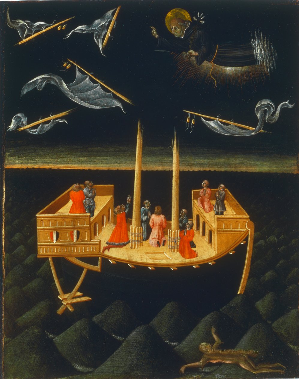 Sankt Nikolaus av Tolentino redder et forlis av Giovanni di Paolo