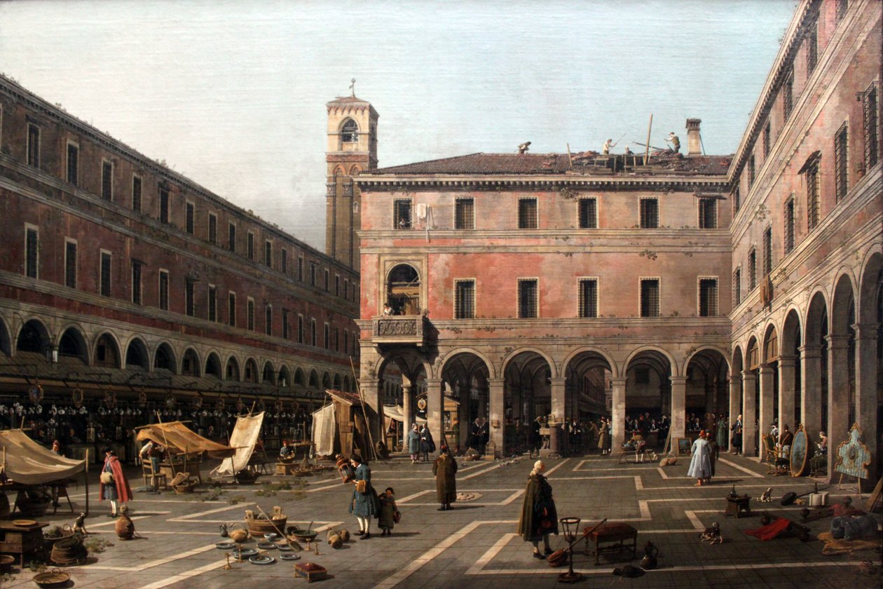 Canaletto Campo di Rialto av Giovanni Antonio Canal