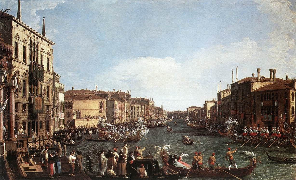 En regatta på Canal Grande av Giovanni Antonio Canal